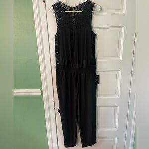 Express Black Lace Jumpsuit